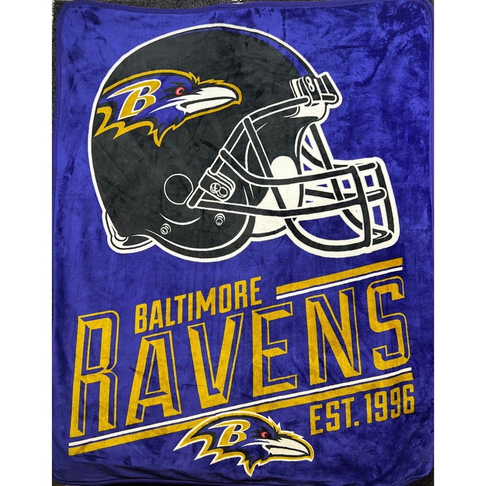 Baltimore Ravens Plush Blanket by Northwest Company NFL Soft Warm Heavy Duty‎